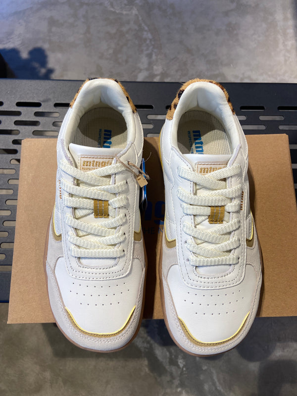 MTNG -  COW SUEDE SAND/ NAPPA LEATHER OFF WHITE