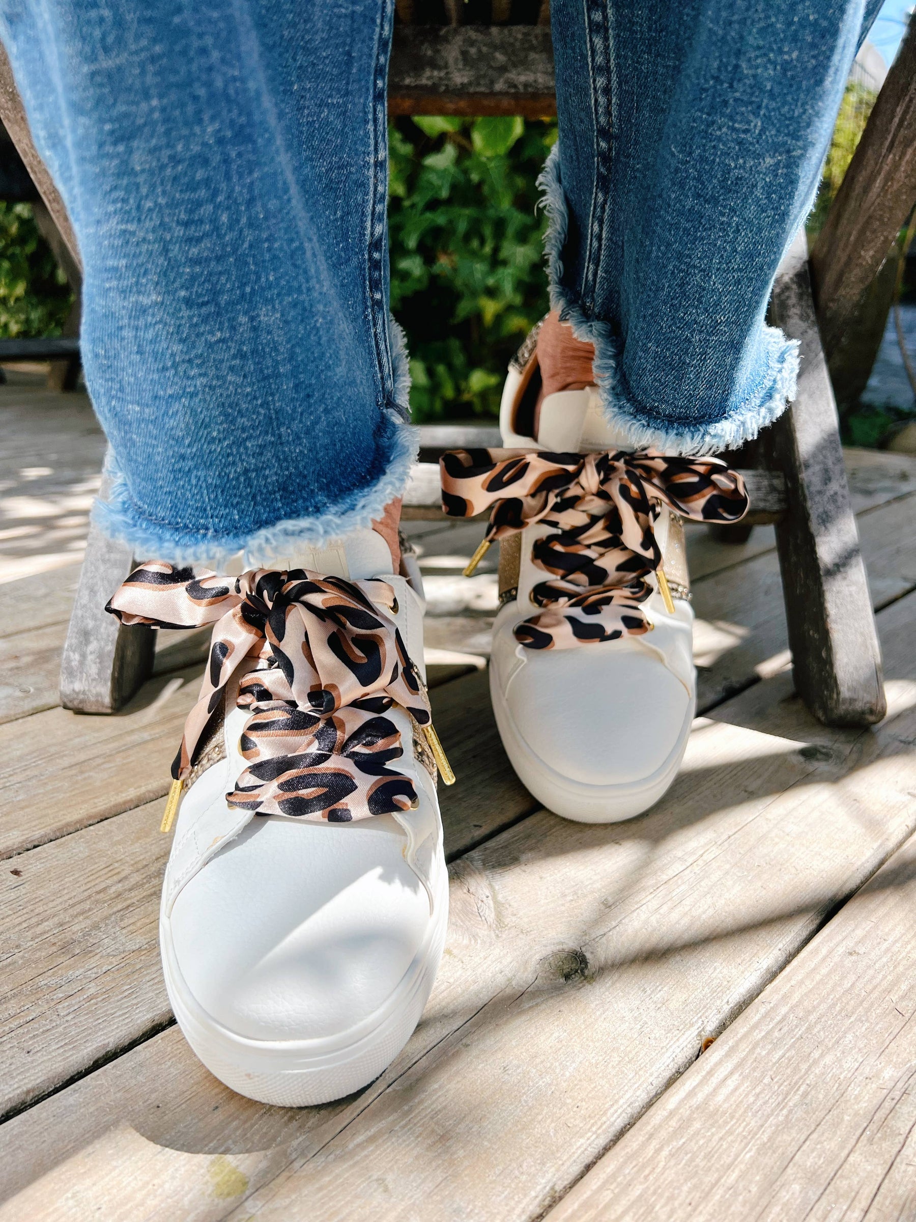 Leopard Scarf - Lyxiga skosnören i siden