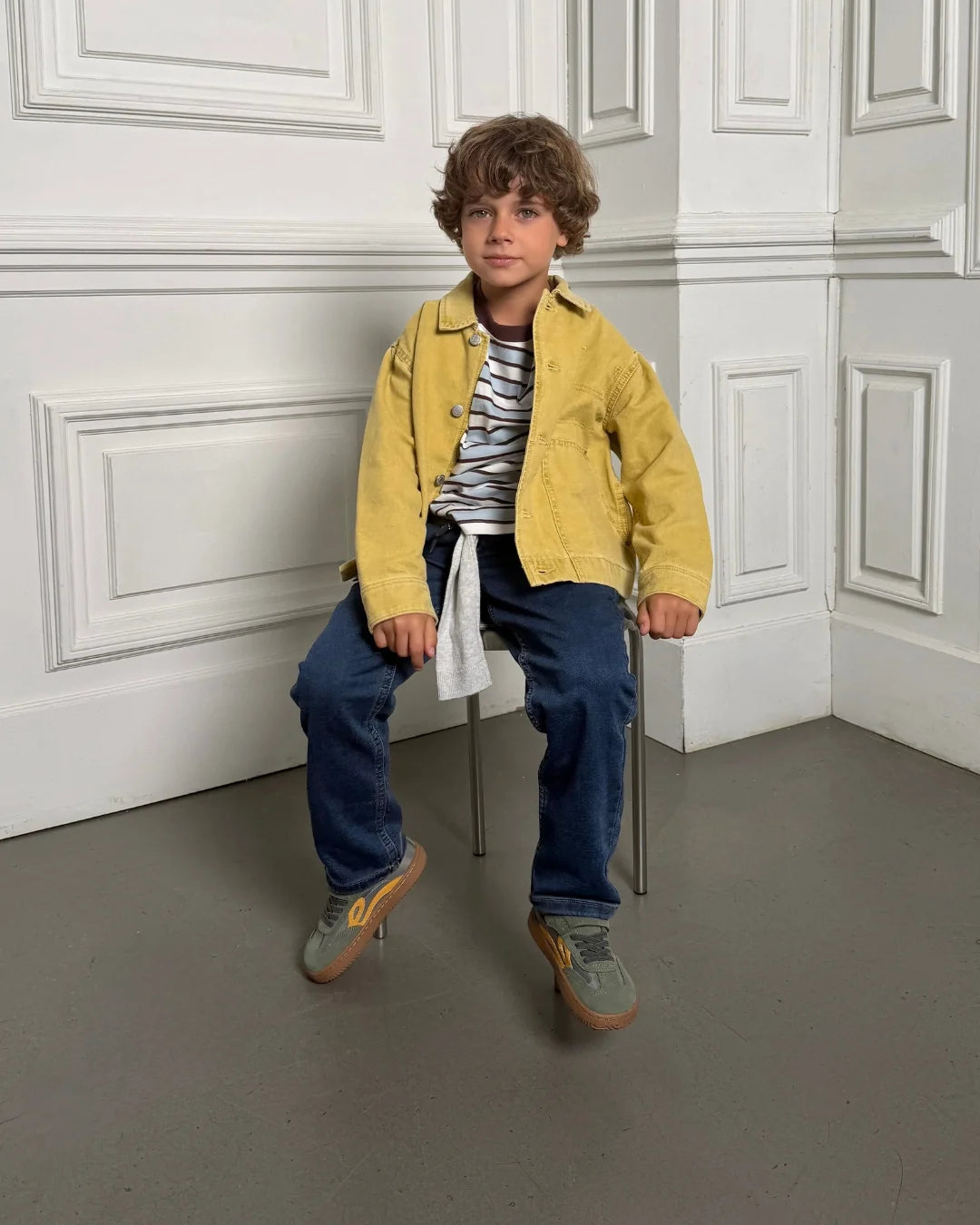 Lejan - One Kids, Mineral Gray / Mustard