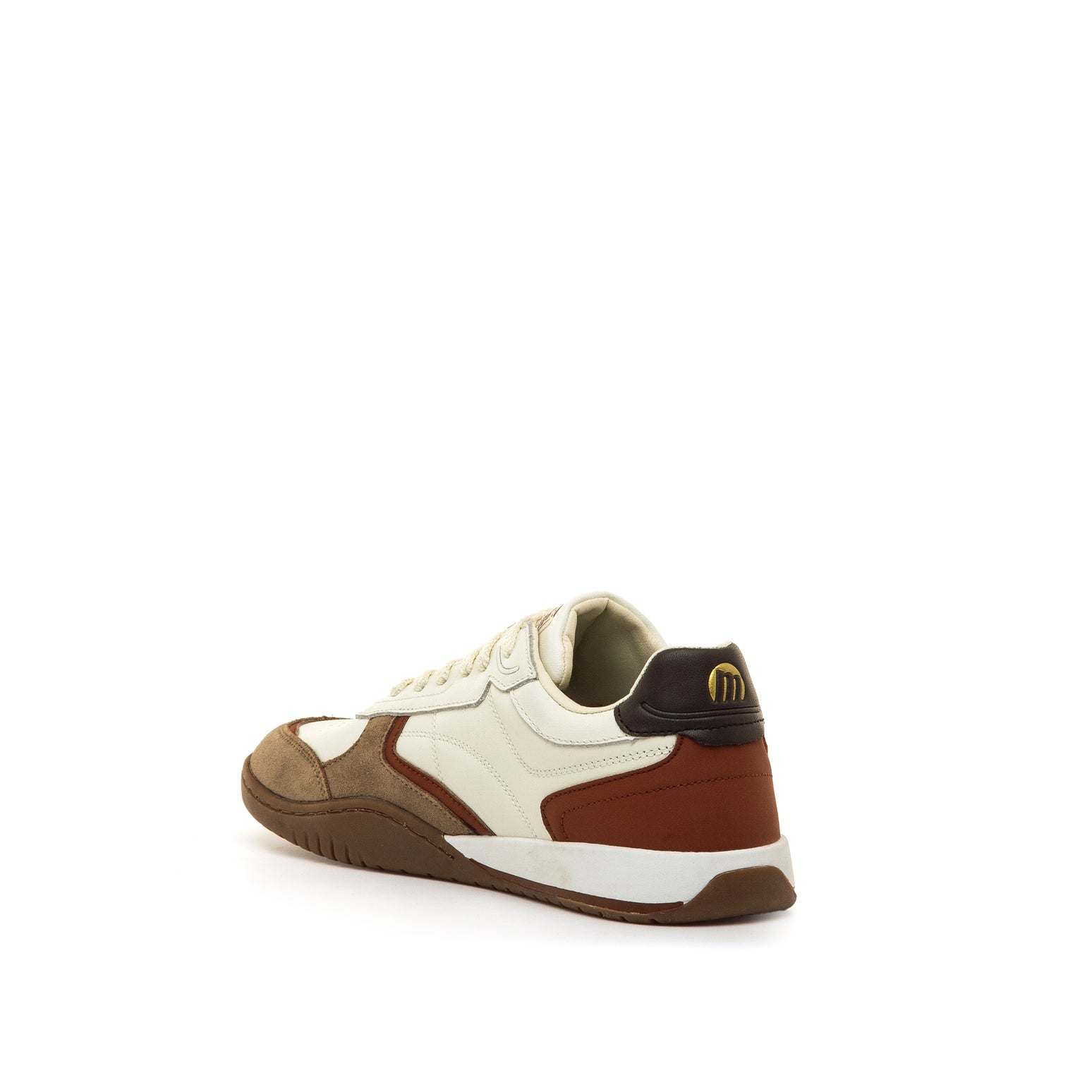 MTNG -  COW SUEDE TAUPE / NAPPA LEATHER OFF WHITE
