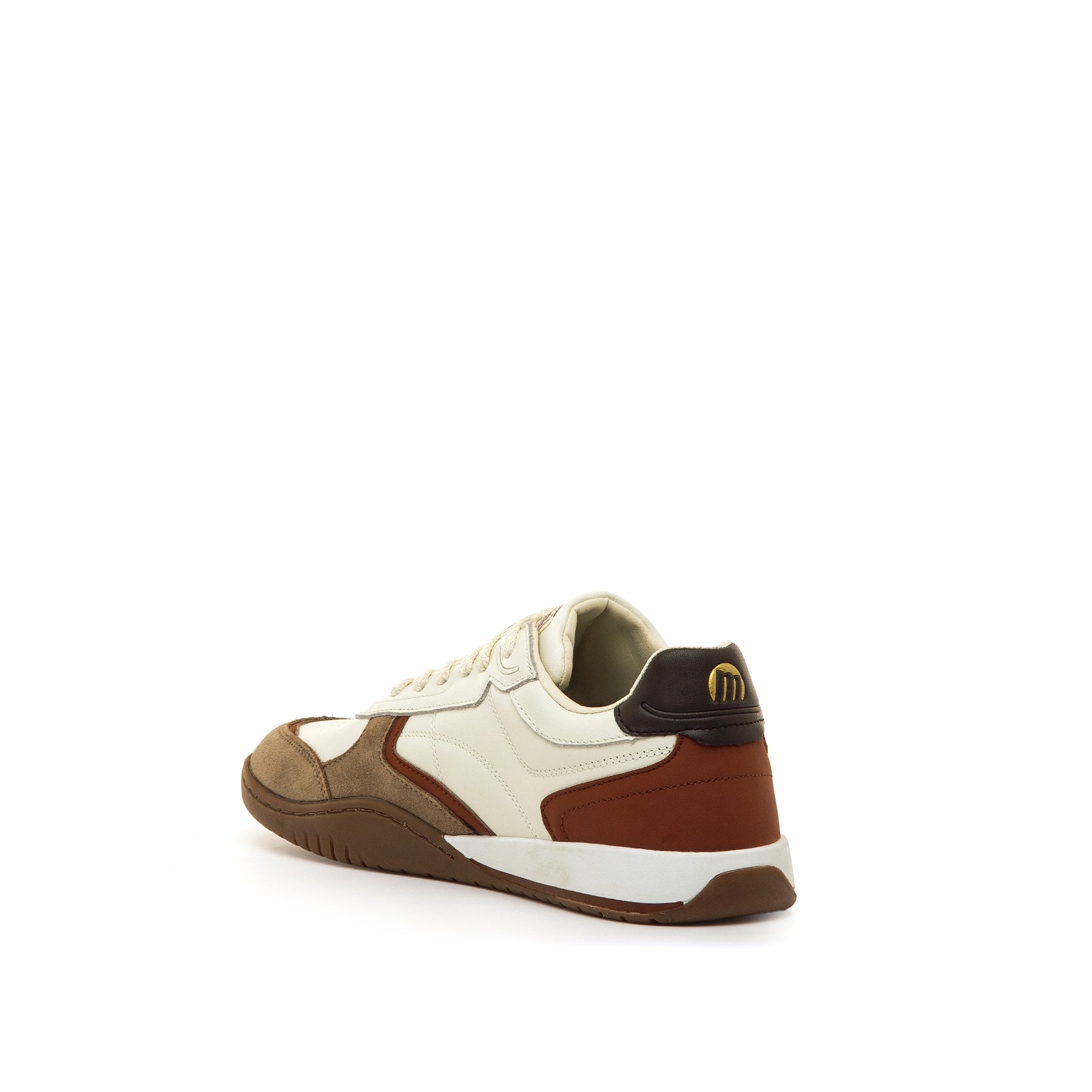 MTNG -  COW SUEDE TAUPE / NAPPA LEATHER OFF WHITE