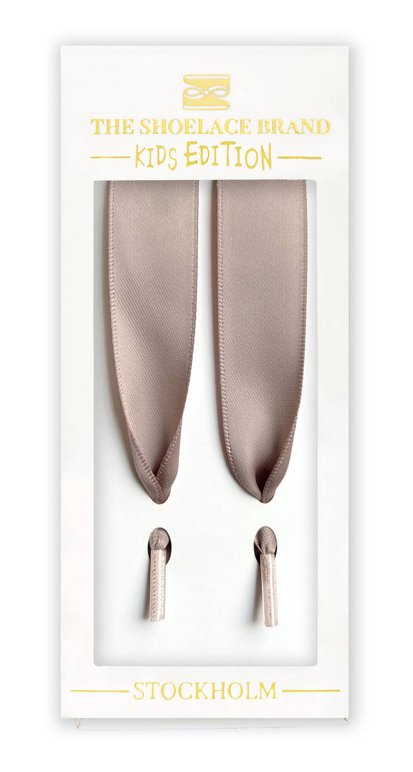 Barn Nougat Mauve Silke – Mjuk Satin i Söt Nougat  70cm/27,56 tum