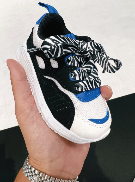 Kids Classic Zebra – Svartvita zebramönstrade skosnören för barn: 70cm/27,56 tum