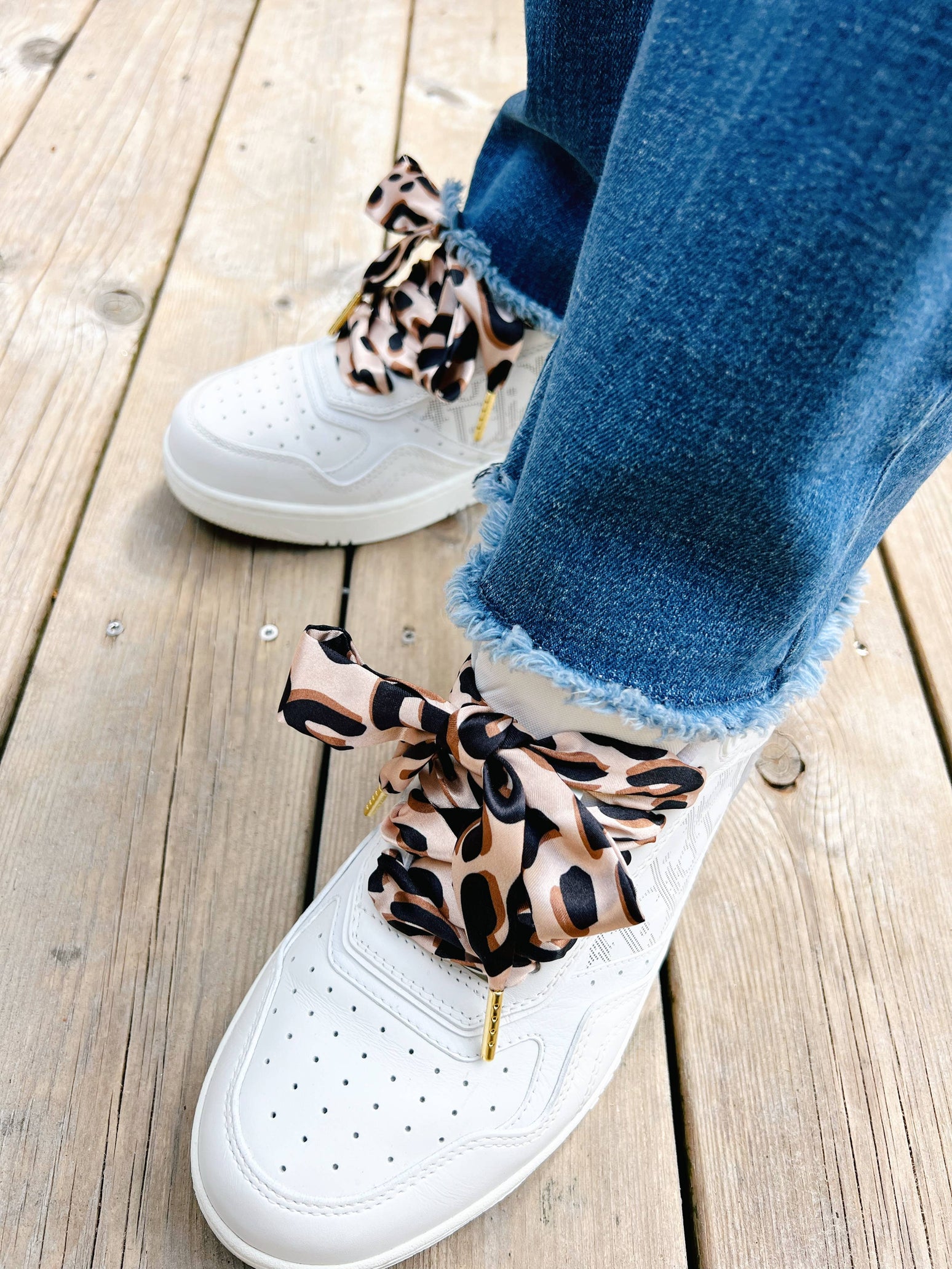Leopard Scarf - Lyxiga skosnören i siden
