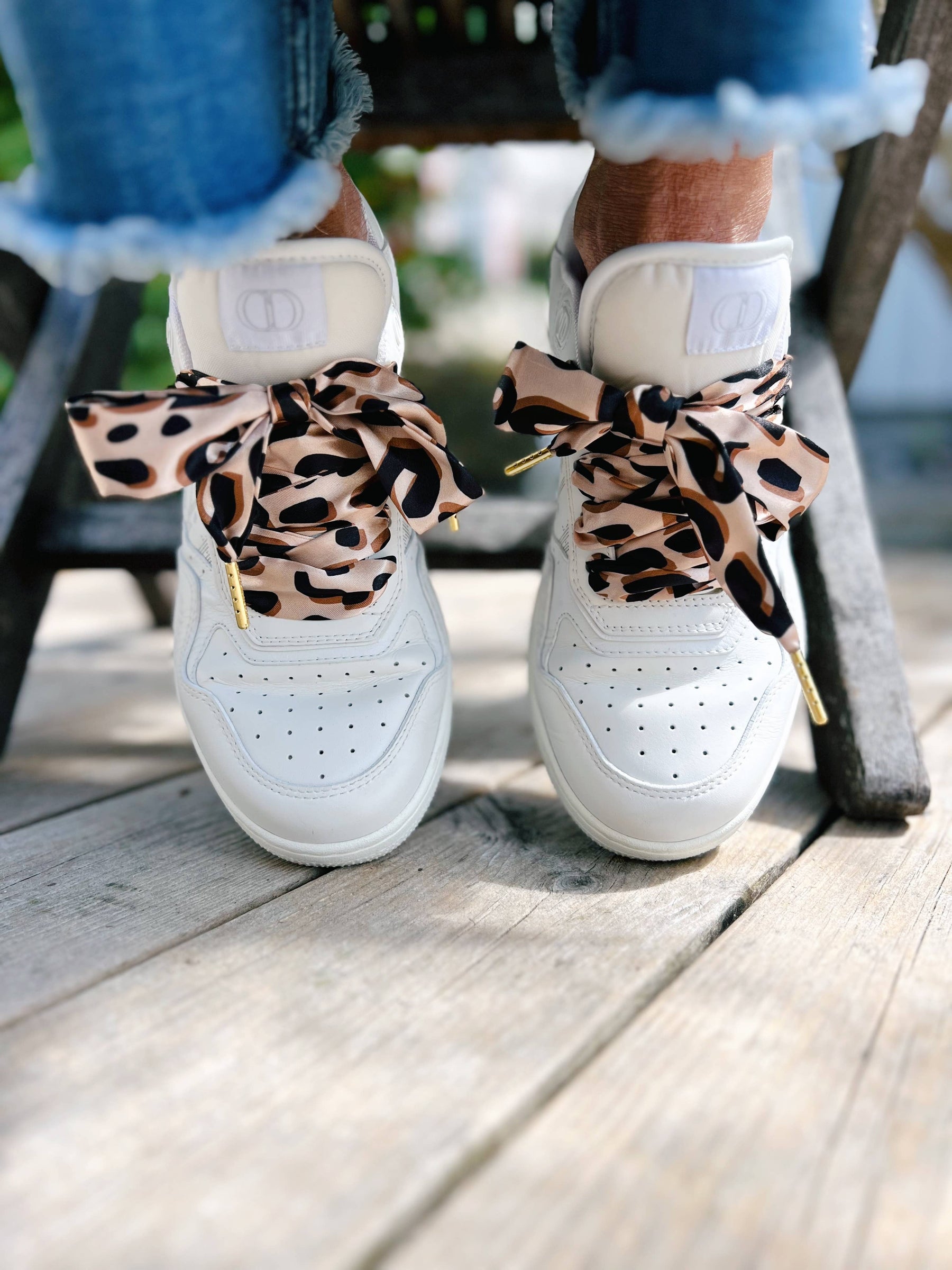 Leopard Scarf - Lyxiga skosnören i siden
